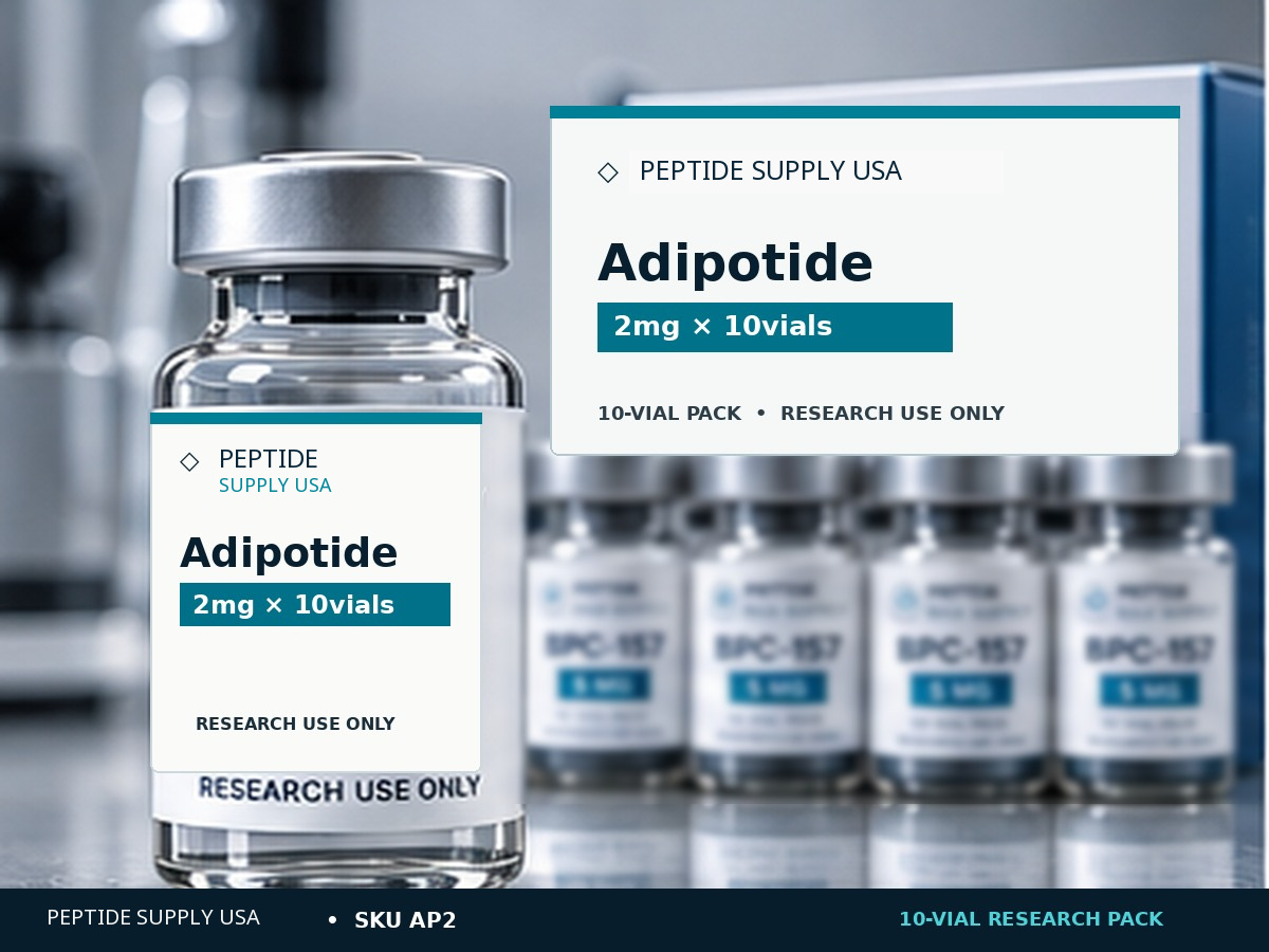 Peptide Supply USA Adipotide 2mg × 10vials 10-vial research pack