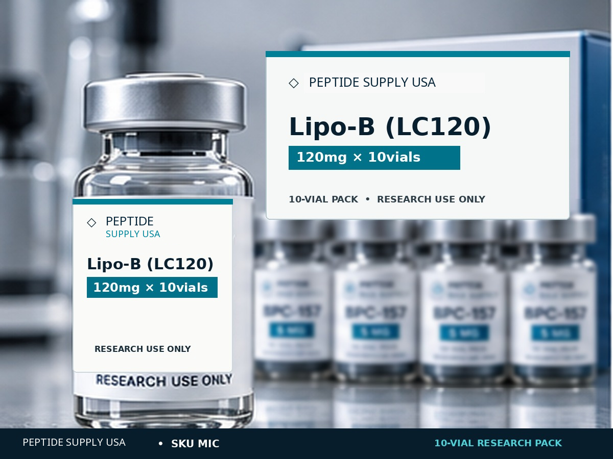 Peptide Supply USA Lipo-B (LC120) 120mg × 10vials 10-vial research pack